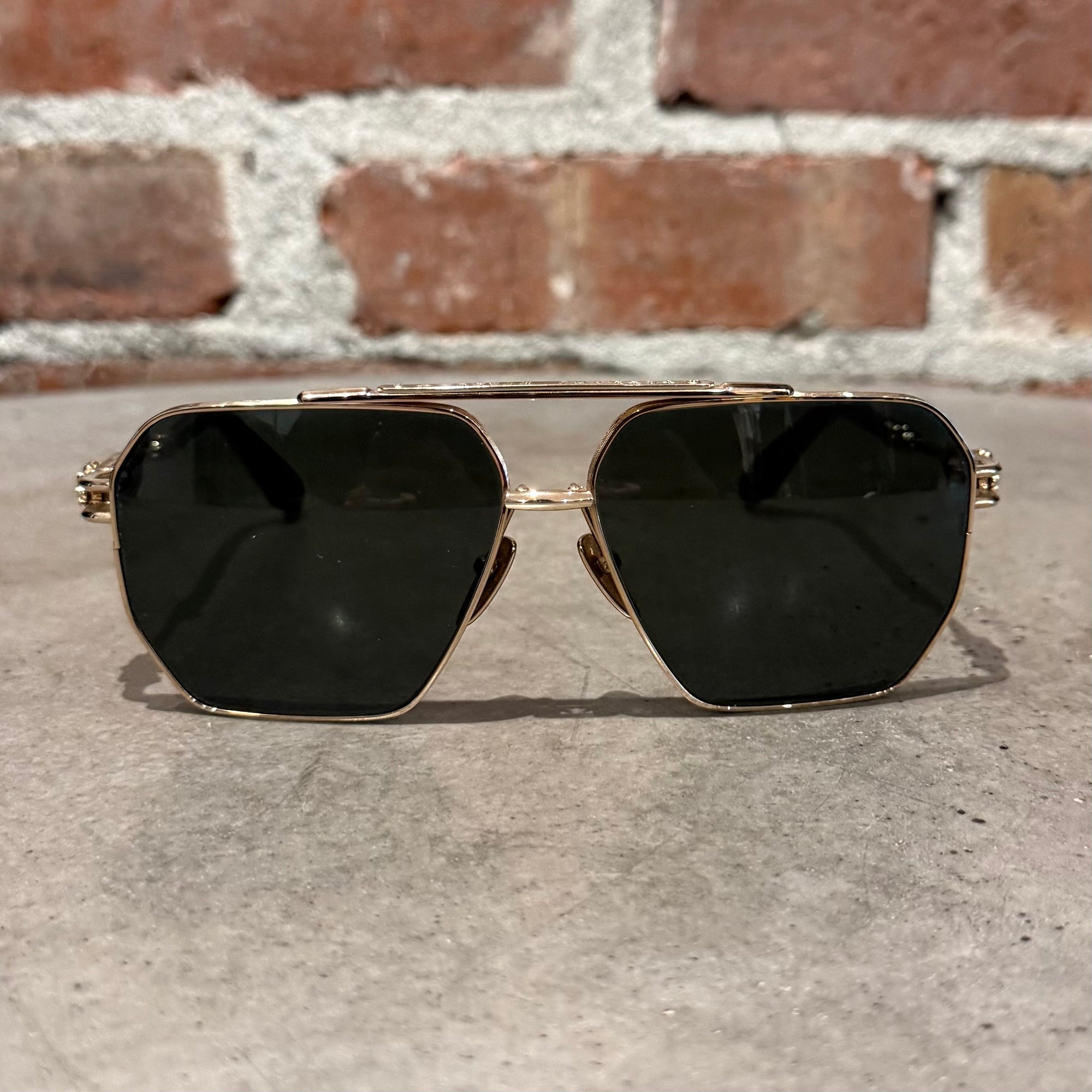 CHROME HEARTS RIPPING AVIATOR SUNGLASSES ‘GOLD’