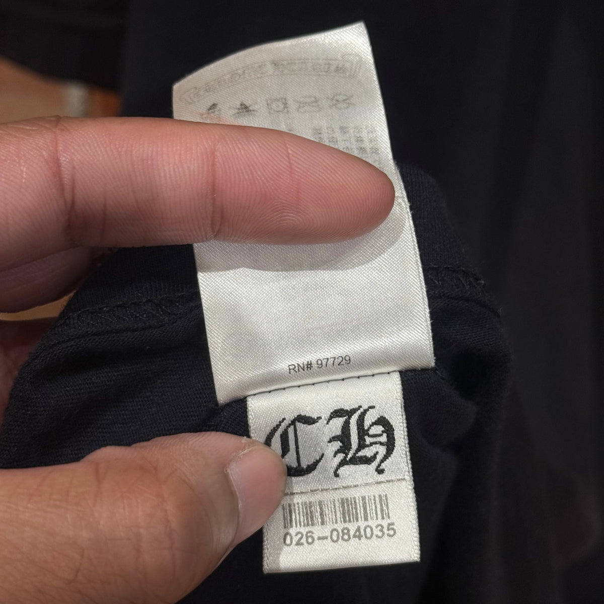 CHROME HEARTS HORSESHOE LOGO POCKET TEE ‘BLACK’
