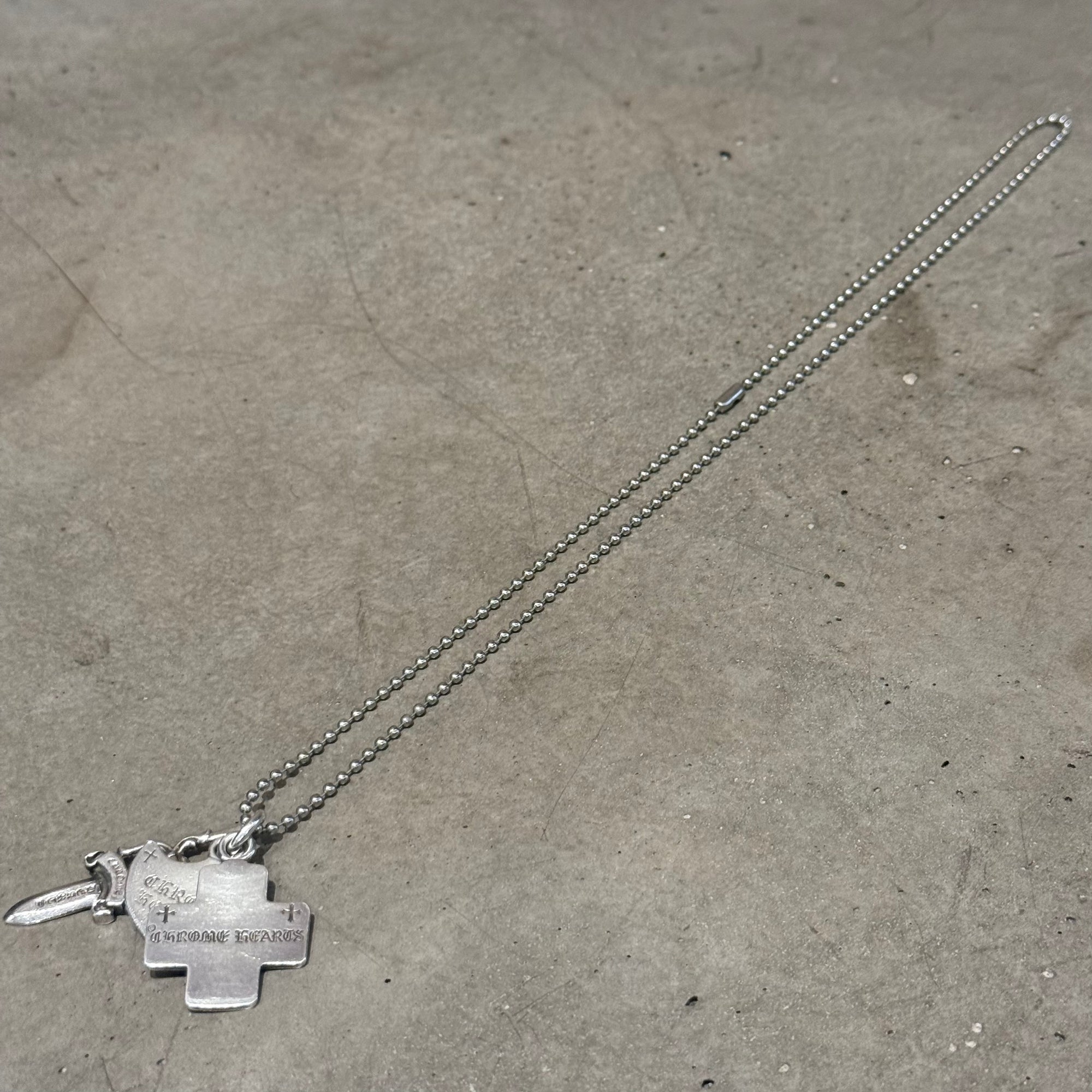 CHROME HEARTS 3 TRINKET NECKLACE ‘SILVER’