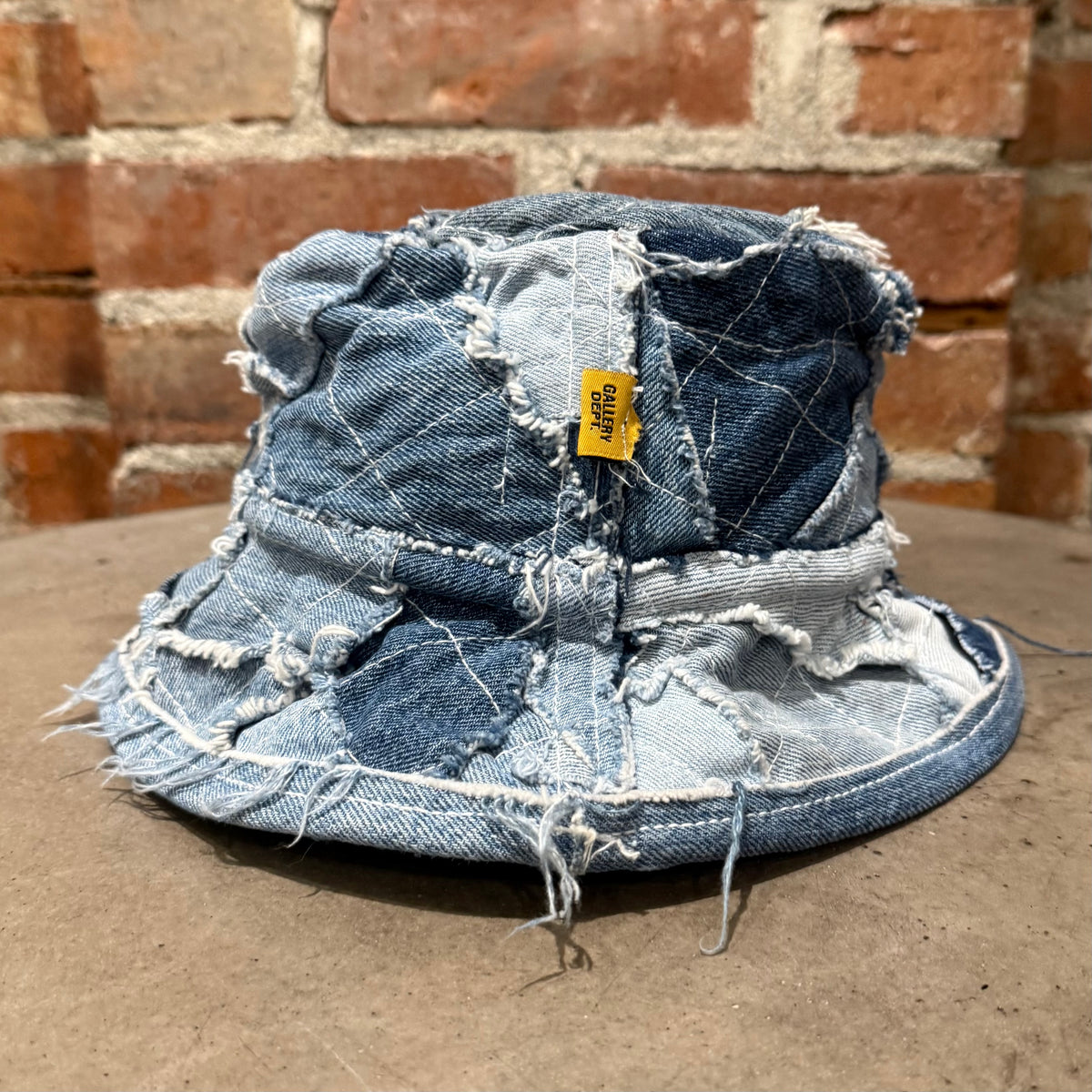 GALLERY DEPT. PATCHWORK DENIM BUCKET HAT ‘BLUE’