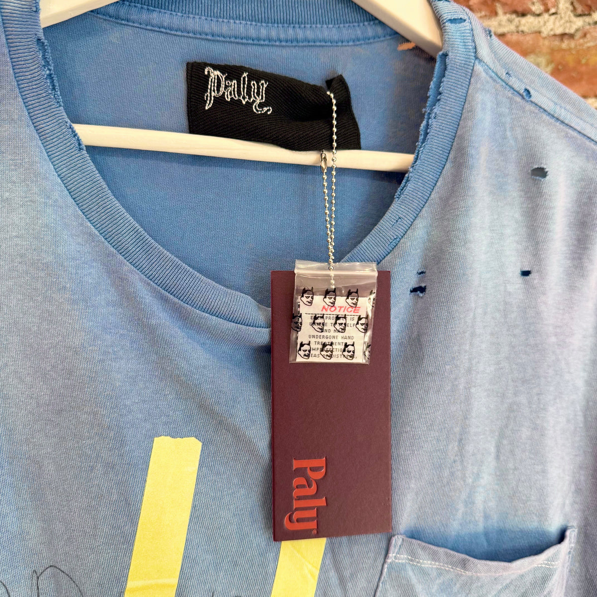 PALY HOLLYWOOD SS26 BRUCE POCKET TEE ‘LIGHT BLUE’