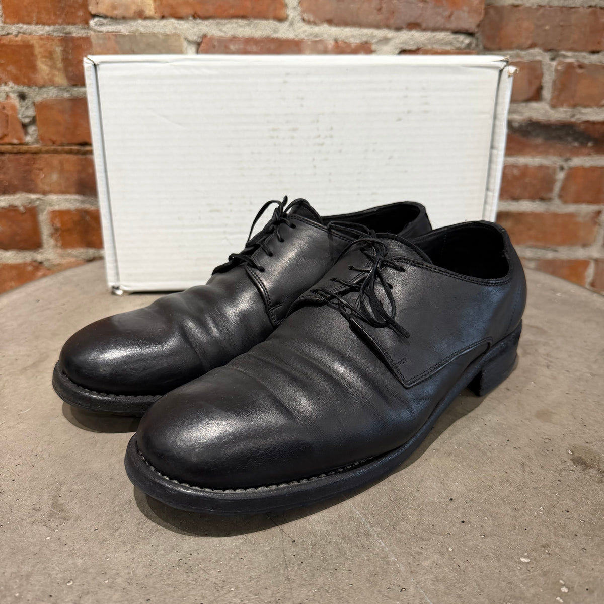 GUIDI 992X HORSE LEATHER DERBY ‘BLACK’