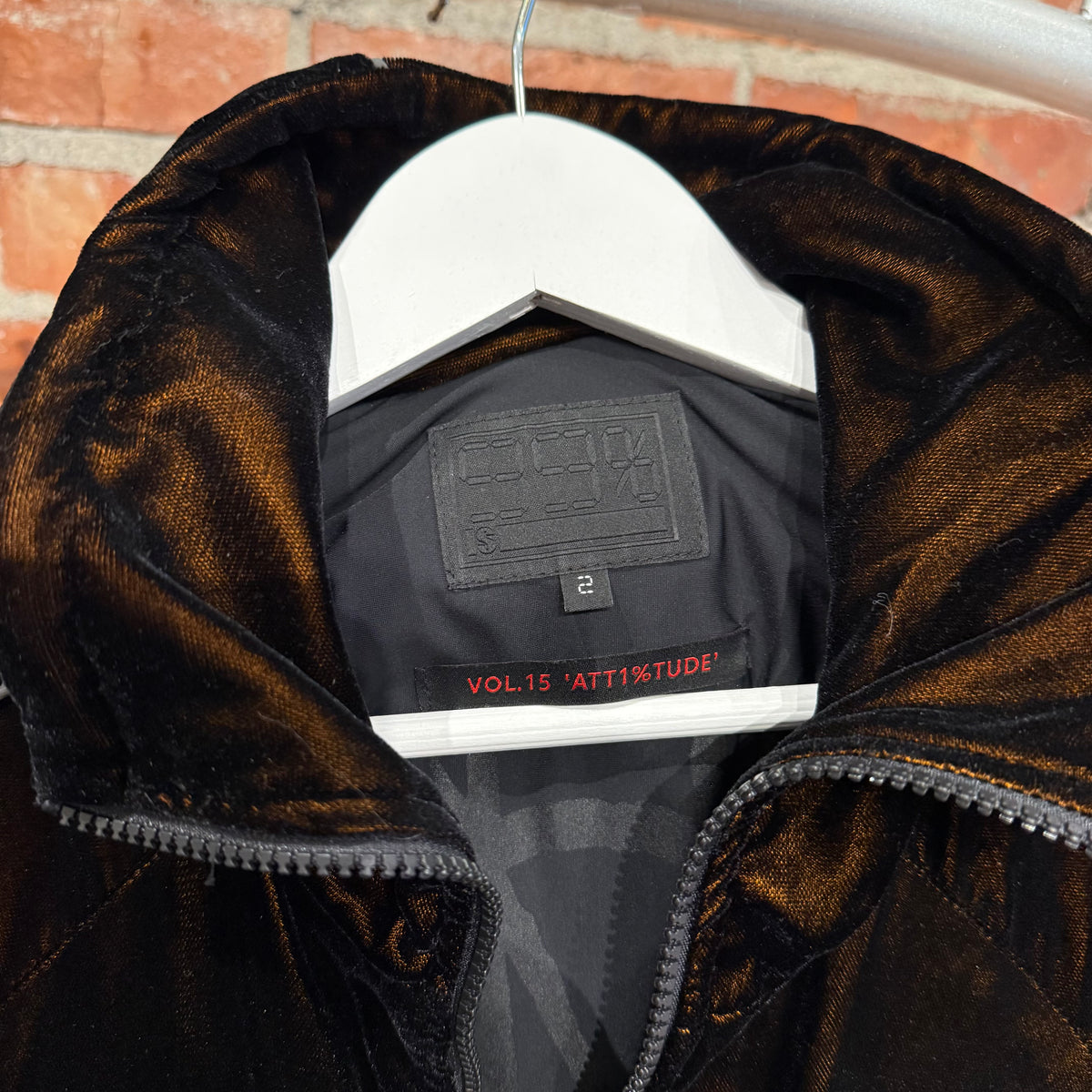 99%IS VELOUR TRACK JACKET ‘BROWN’