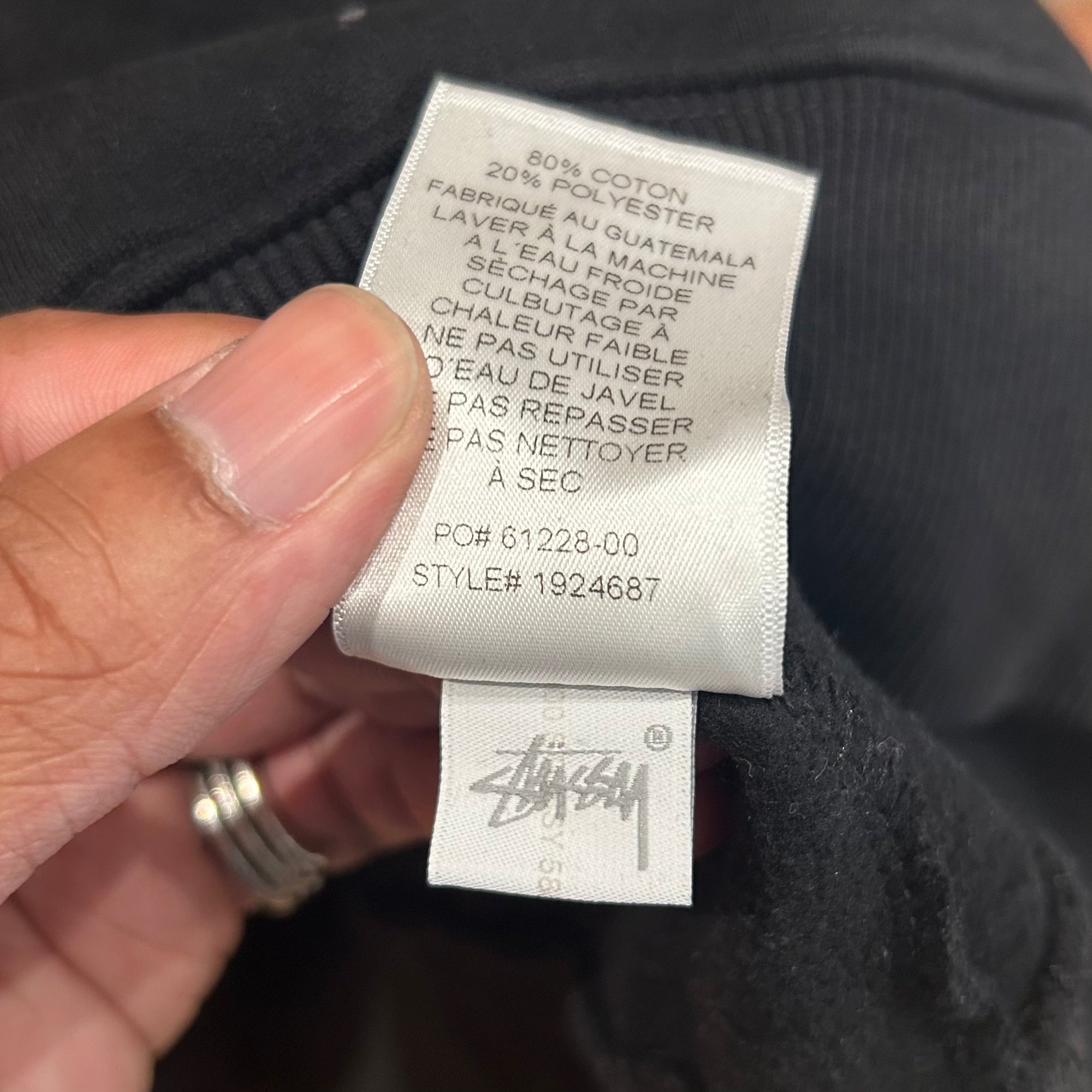 STUSSY CARD SUITS HOODIE ‘BLACK’