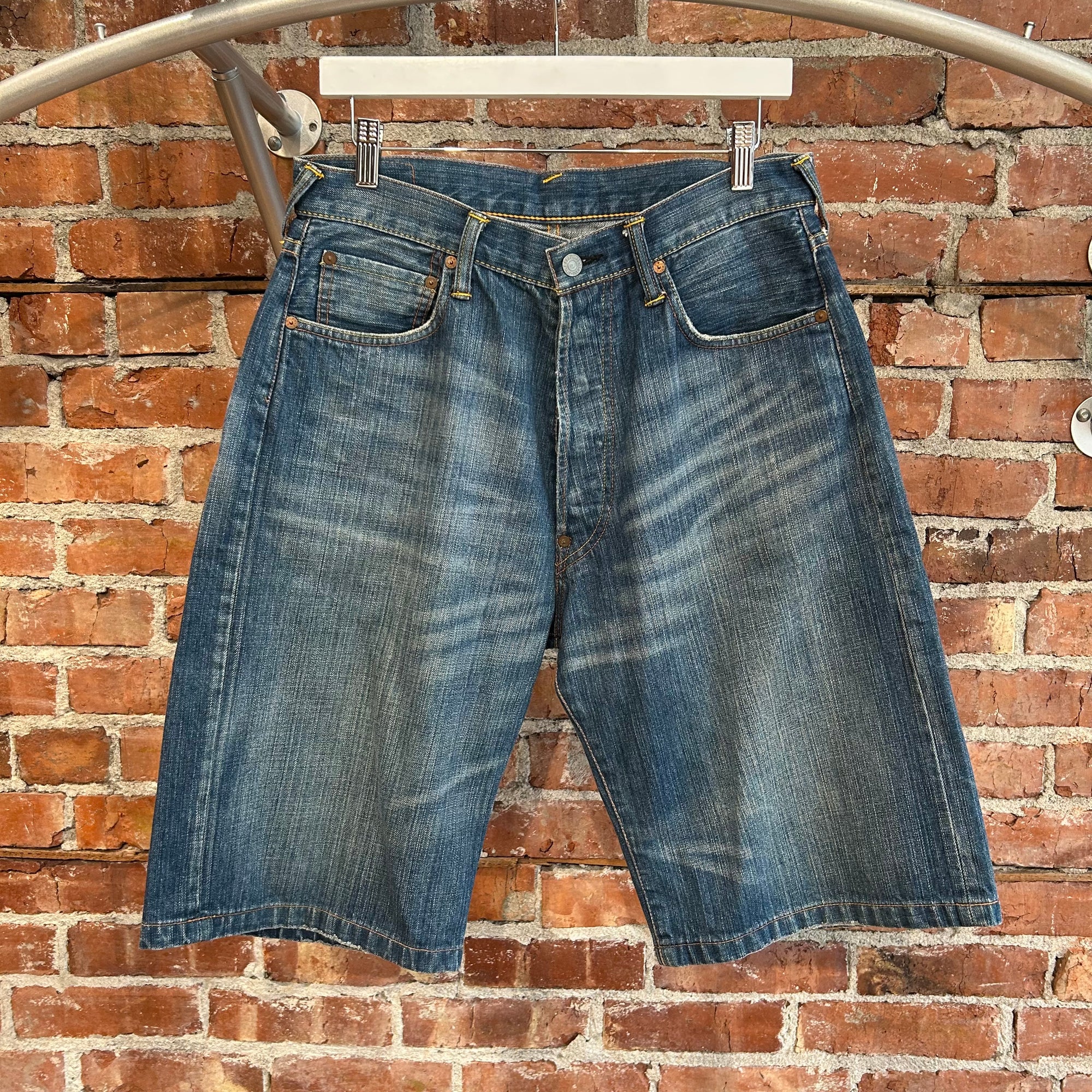 EVISU CLASSIC CUT SHORTS 'VINTAGE BLUE'