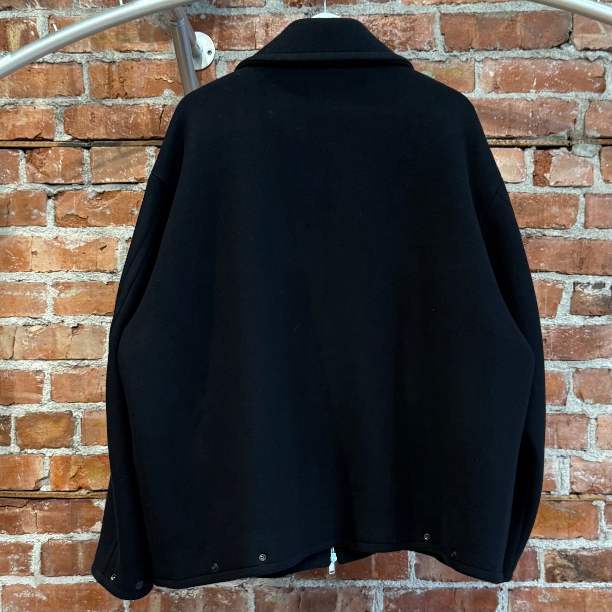 YOKE TOKYO FW24 MELTON STAND COLLAR BLOUSON ‘BLACK’