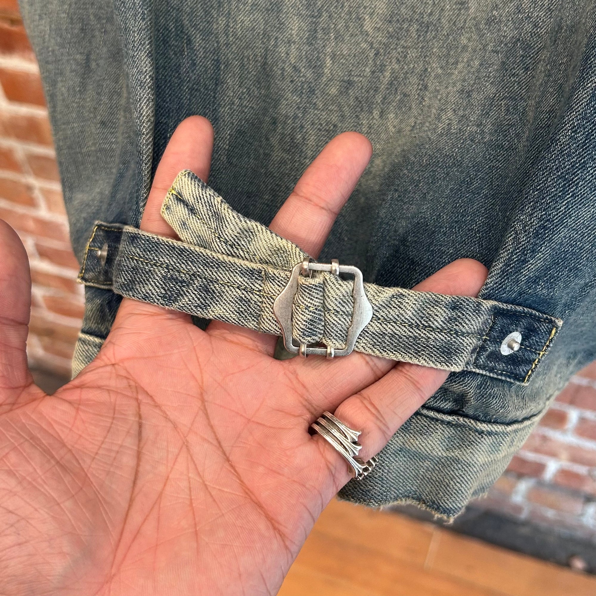 ENFANTS RICHES DEPRIMES AW24 ACID DEALER DENIM JACKET ‘BLUE’