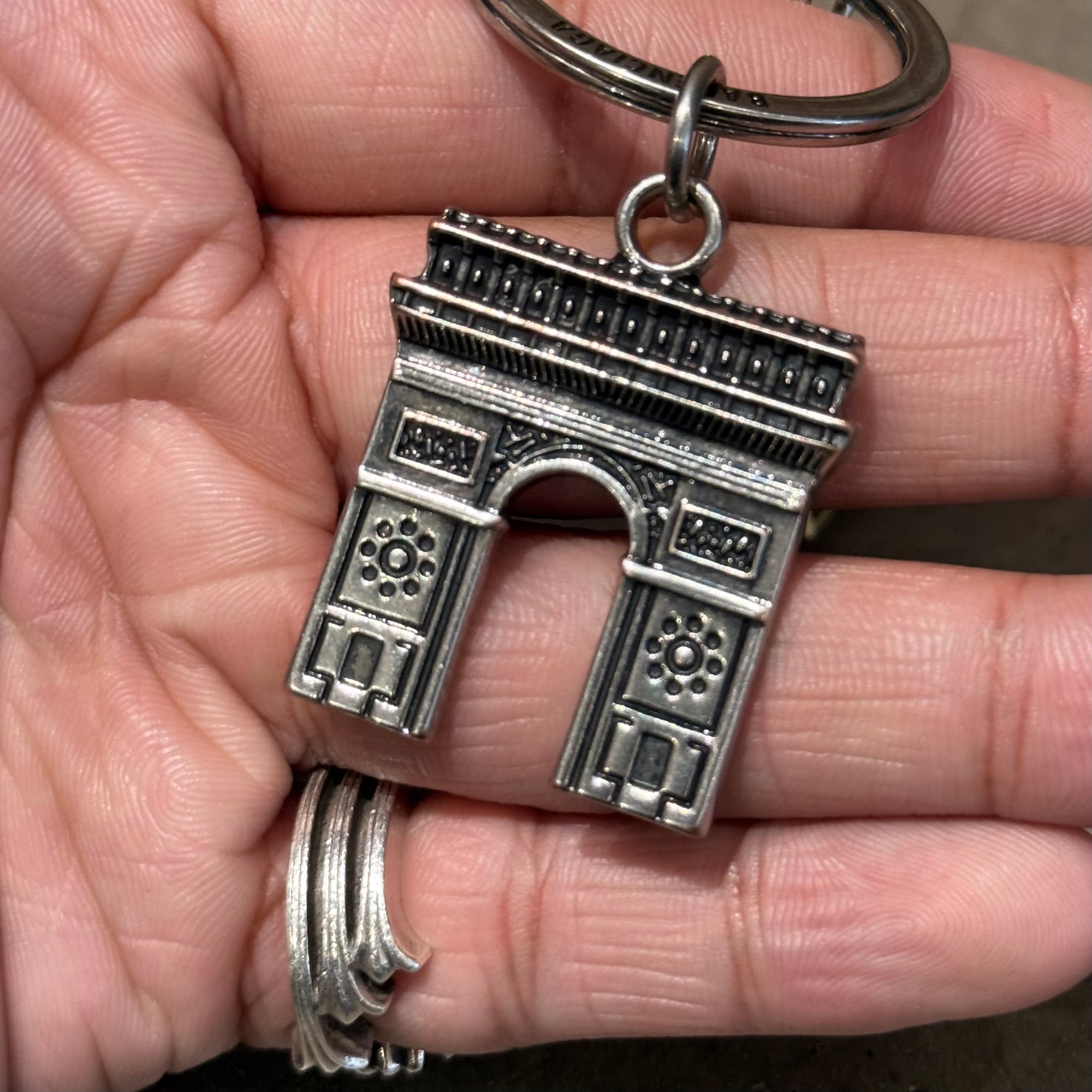 BALENCIAGA PARIS LANDMARKS KEYCHAIN ‘SILVER’