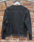 MAISON MARGIELA PAINT-SMUDGE COLLARLESS JACKET ‘BLACK’