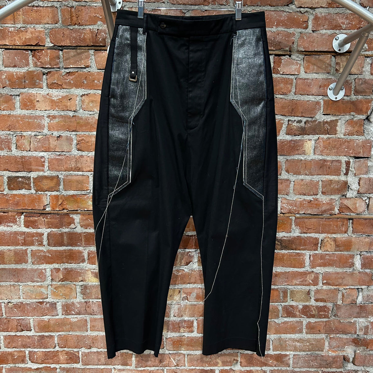 RICK OWENS SS19 BABEL PATCHED KARLOFF PANTS ‘BLACK’
