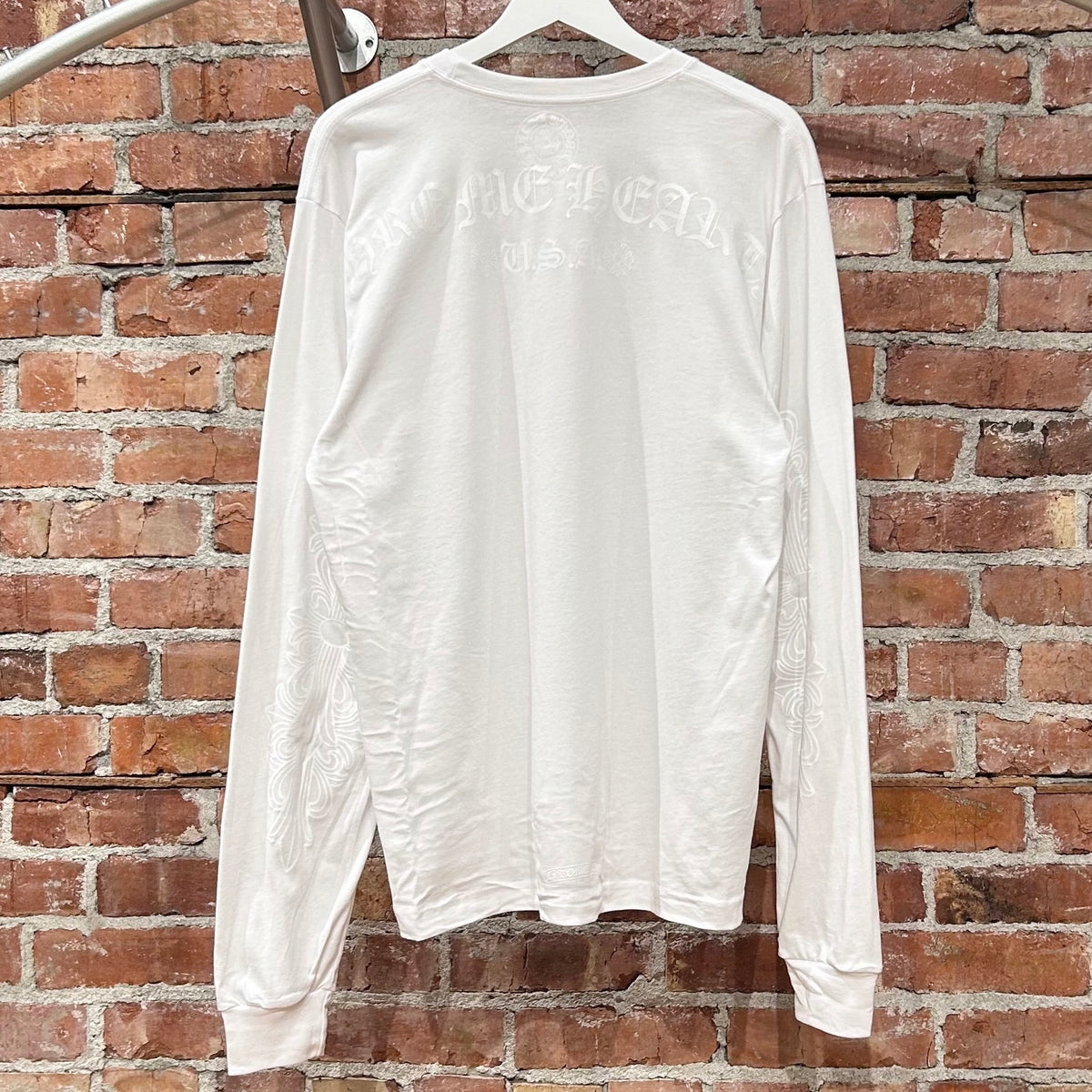 CHROME HEARTS ONLINE EXCLUSIVE FLORAL LONGSLEEVE ‘WHITE’