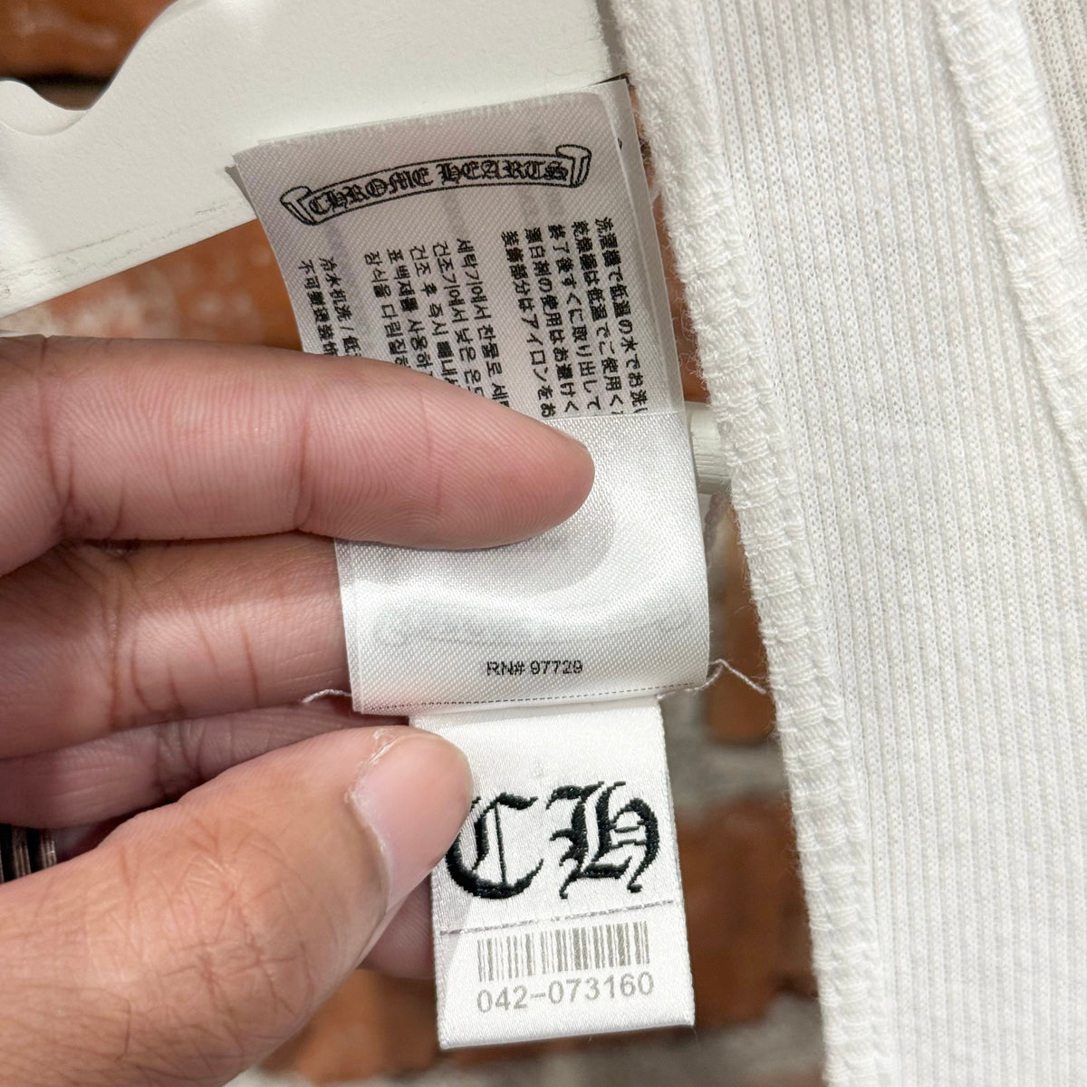 CHROME HEARTS HORSESHOE LOGO TANK TOP ‘WHITE’