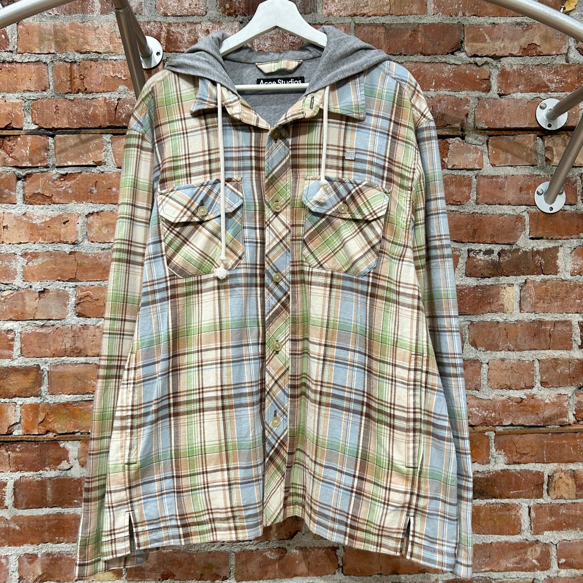 ACNE STUDIOS HOODED FLANNEL ‘MULTI’
