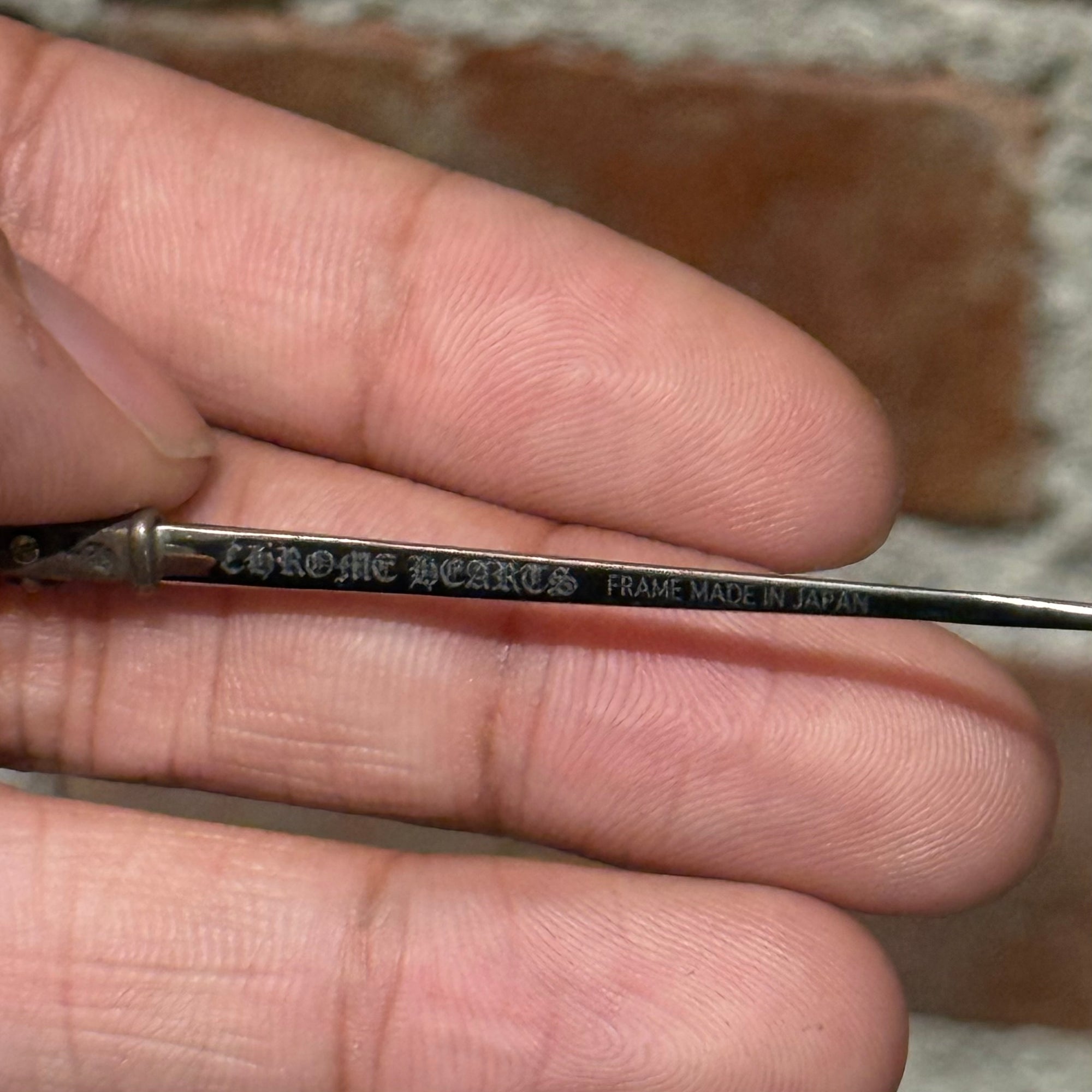 CHROME HEARTS “STAIN” VINTAGE AVIATOR SUNGLASSES ‘SILVER’