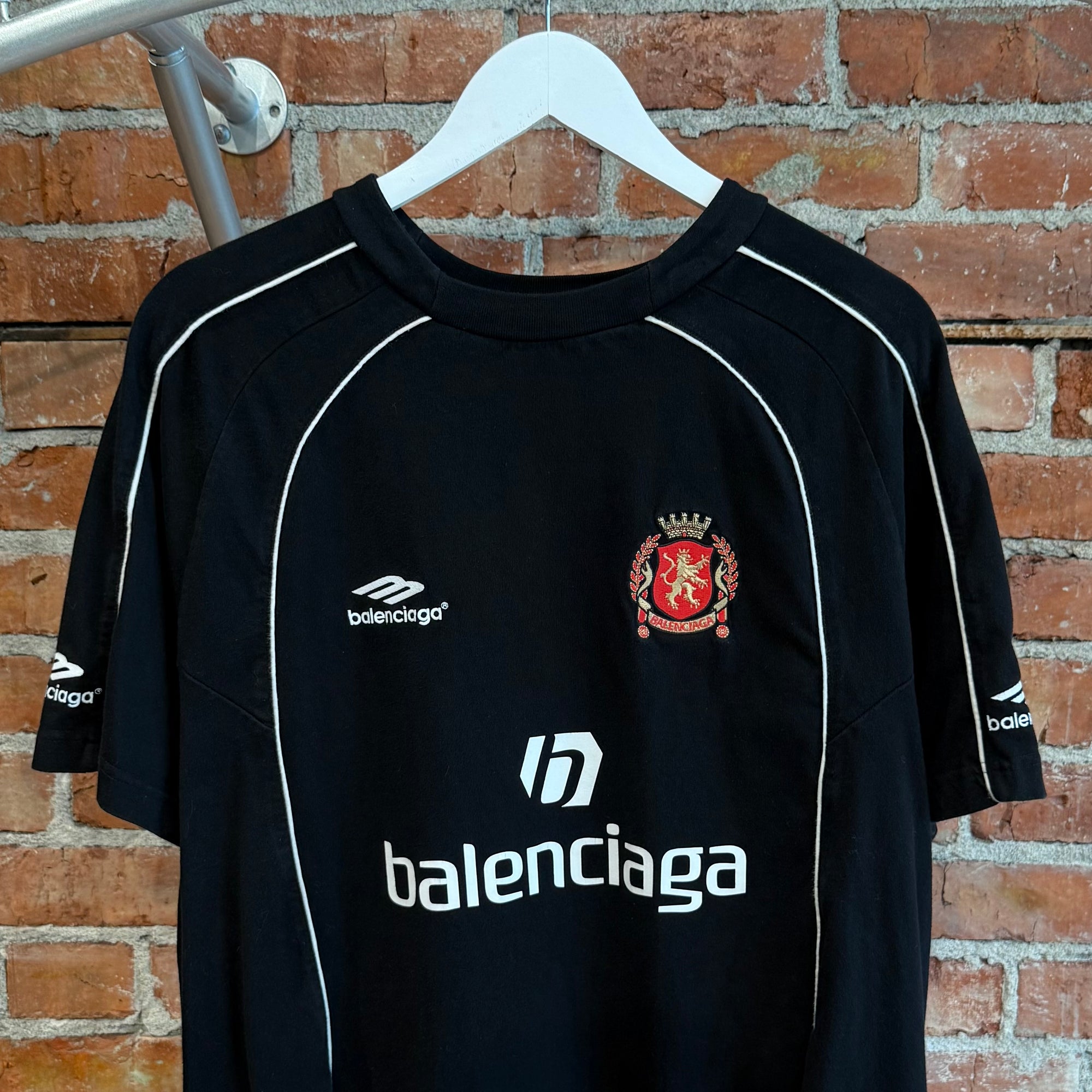 BALENCIAGA SS23 PARIS SOCCER JERSEY ‘BLACK’