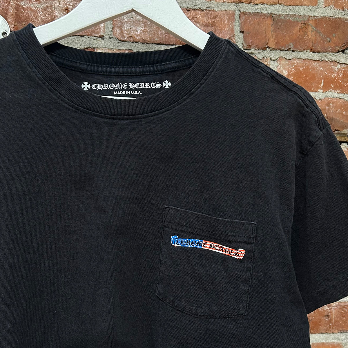 CHROME HEARTS MATTY BOY AMERICAN FLAG TEE ‘BLACK’