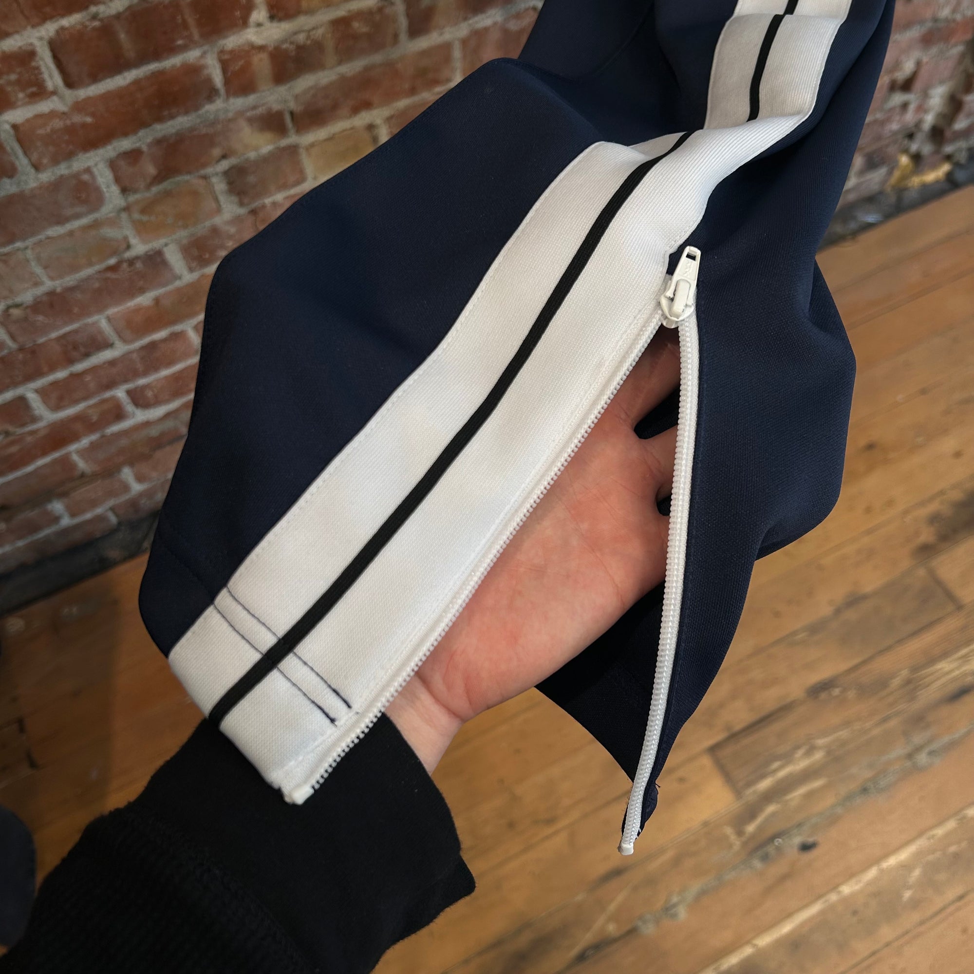 PALM ANGELS SIDE ZIP TRACK PANTS ‘NAVY’