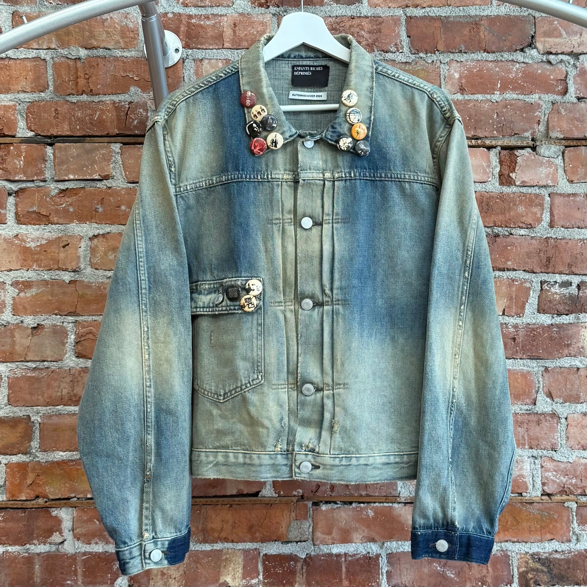 ENFANTS RICHES DEPRIMES AW24 ACID DEALER DENIM JACKET ‘BLUE’