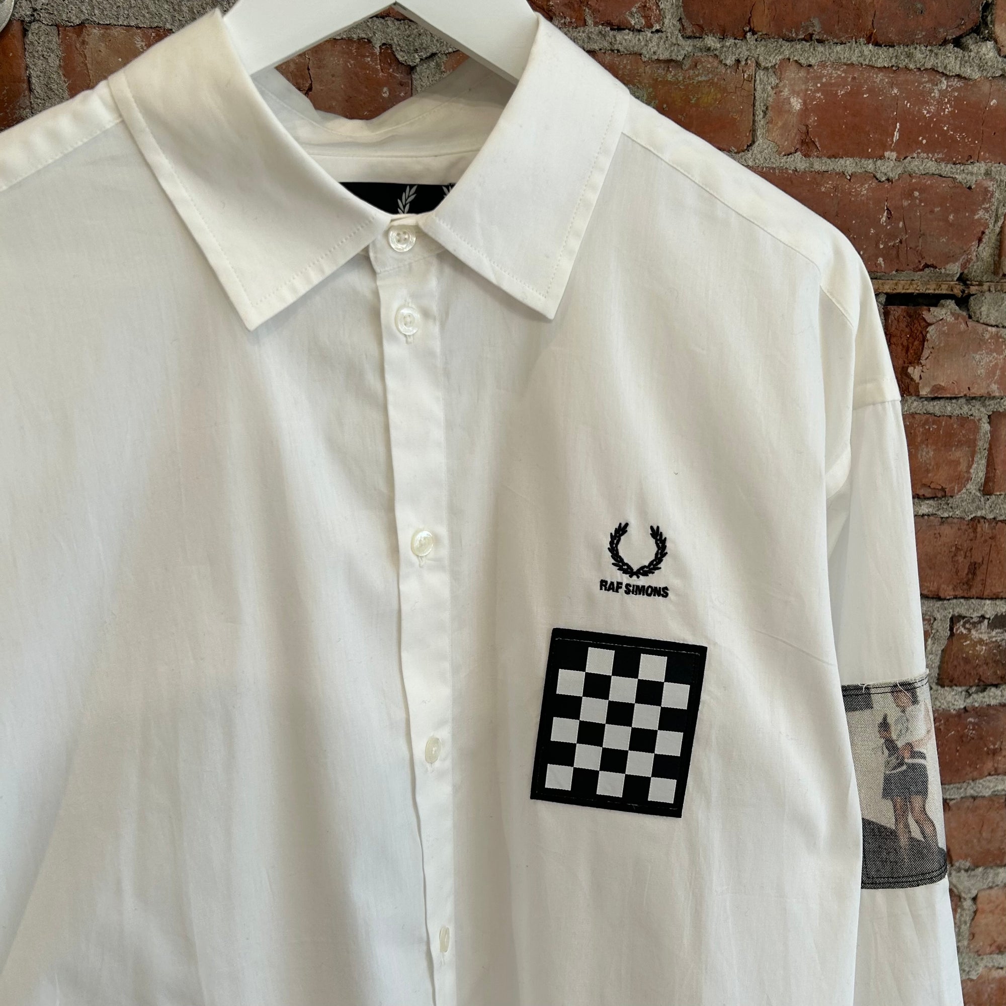 RAF SIMONS x FRED PERRY PATCHWORK SHIRT ‘WHITE’