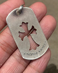 CHROME HEARTS CROSS CUT-OUT DOG TAG NECKLACE ‘SILVER’