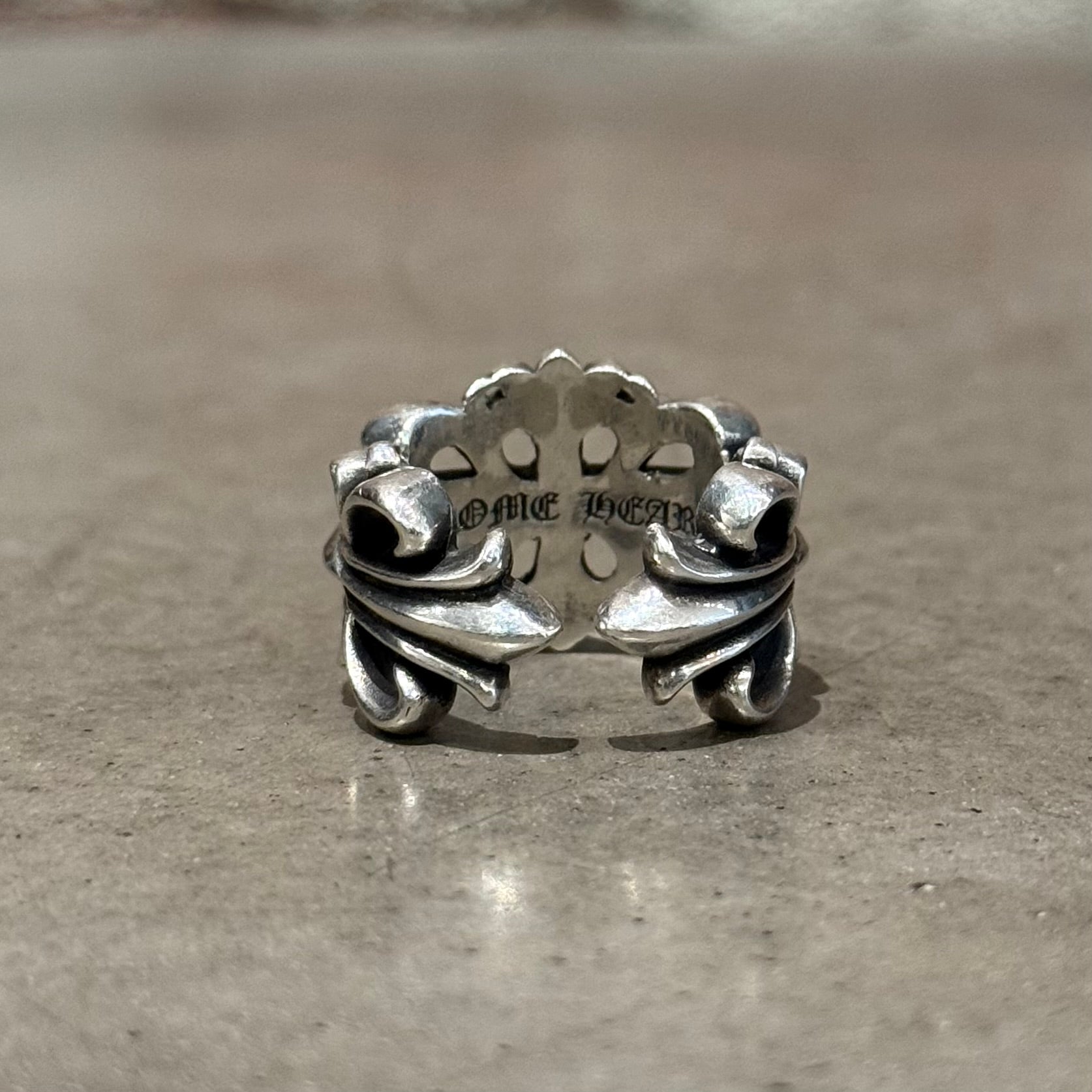 CHROME HEARTS DOUBLE FLORAL RING ‘SILVER’
