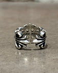 CHROME HEARTS DOUBLE FLORAL RING ‘SILVER’