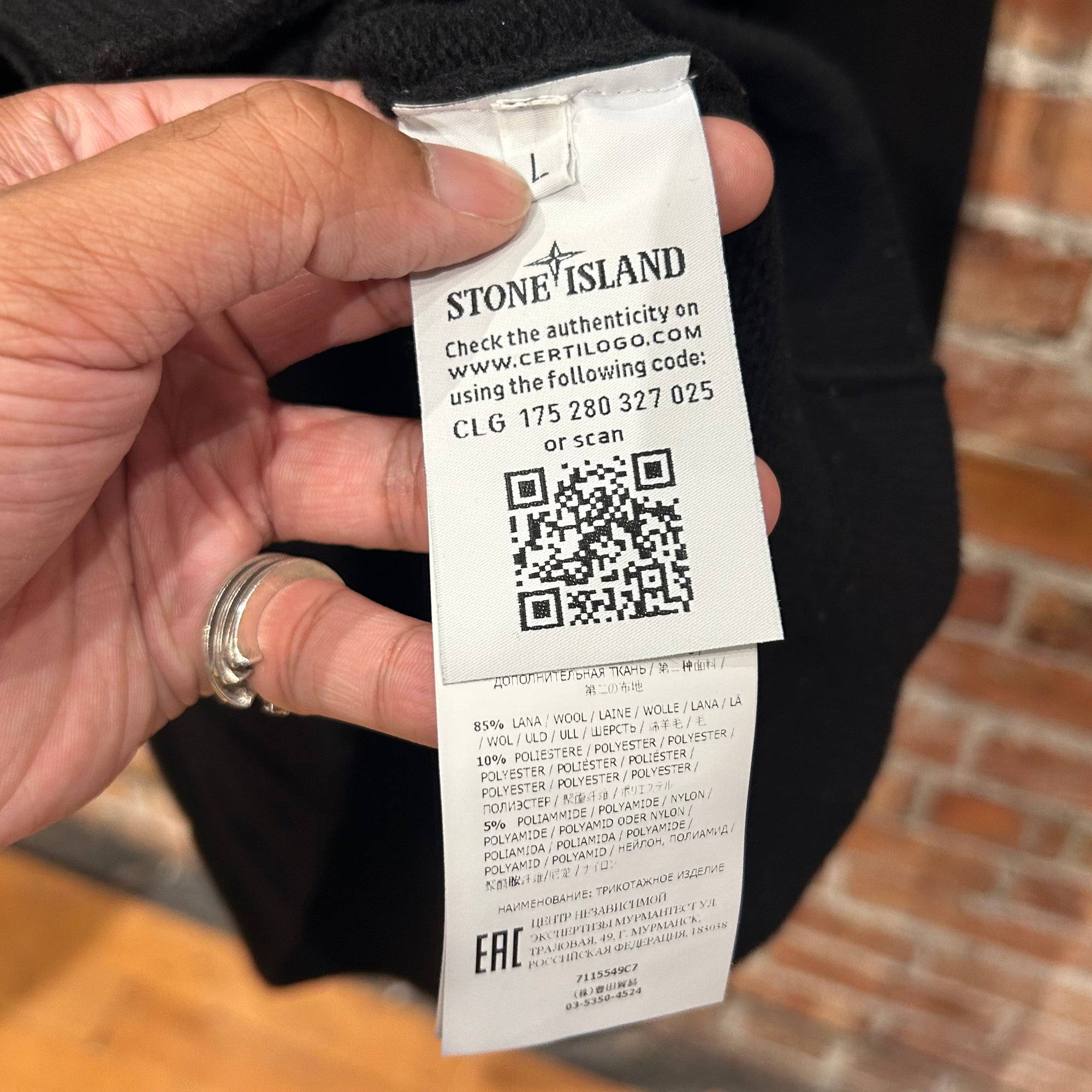 STONE ISLAND KNIT CARDIGAN ‘BLACK’