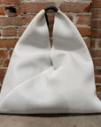 MM6 SIDE SLING REVERSIBLE BAG ‘BLACK/WHITE’