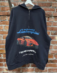 BALENCIAGA X LAMBORGHINI ZIP HOODIE ‘WASHED NAVY’