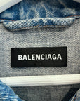 BALENCIAGA FW20 LANGUAGE DENIM TRUCKER JACKET ‘BLUE’