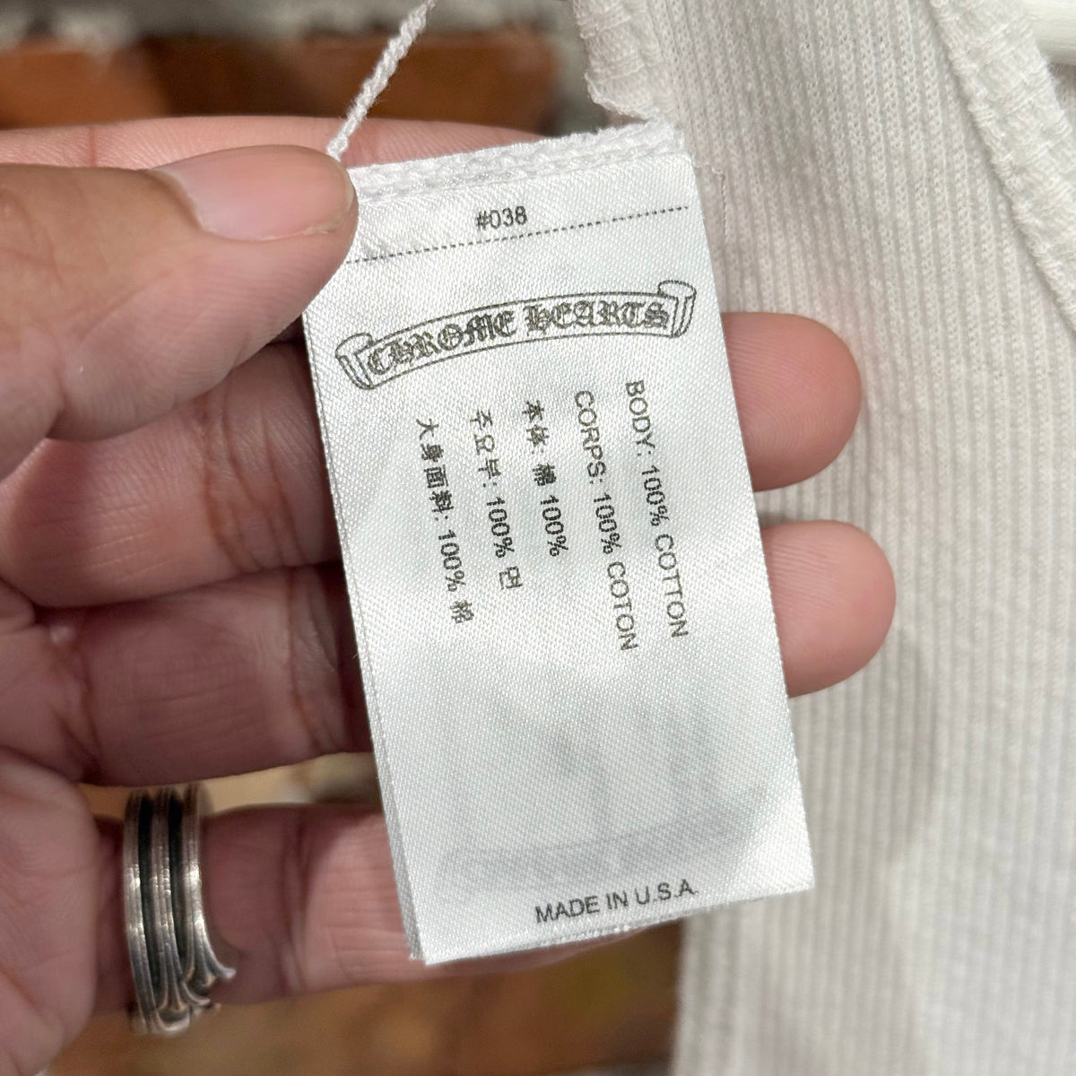 CHROME HEARTS HORSESHOE LOGO TANK TOP ‘WHITE’