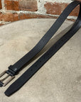 HAVEN COURT DEBOSSED LEATHER BELT ‘BLACK’
