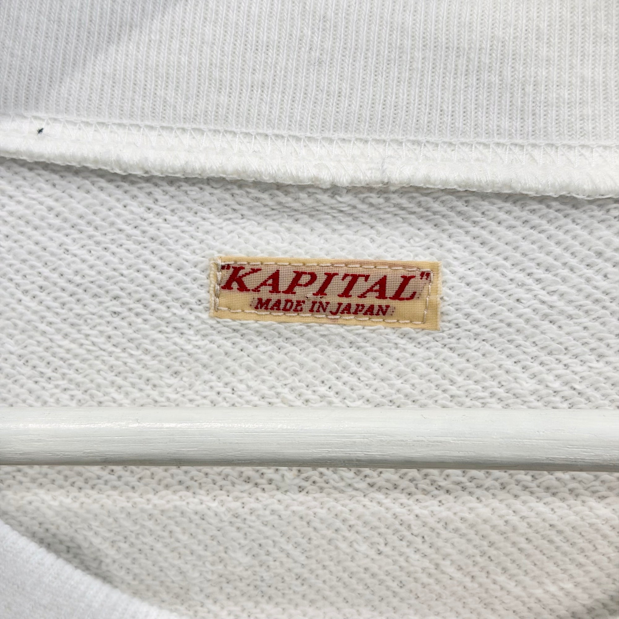KAPITAL LUCKY BATTERY BIRD CREWNECK ‘WHITE’