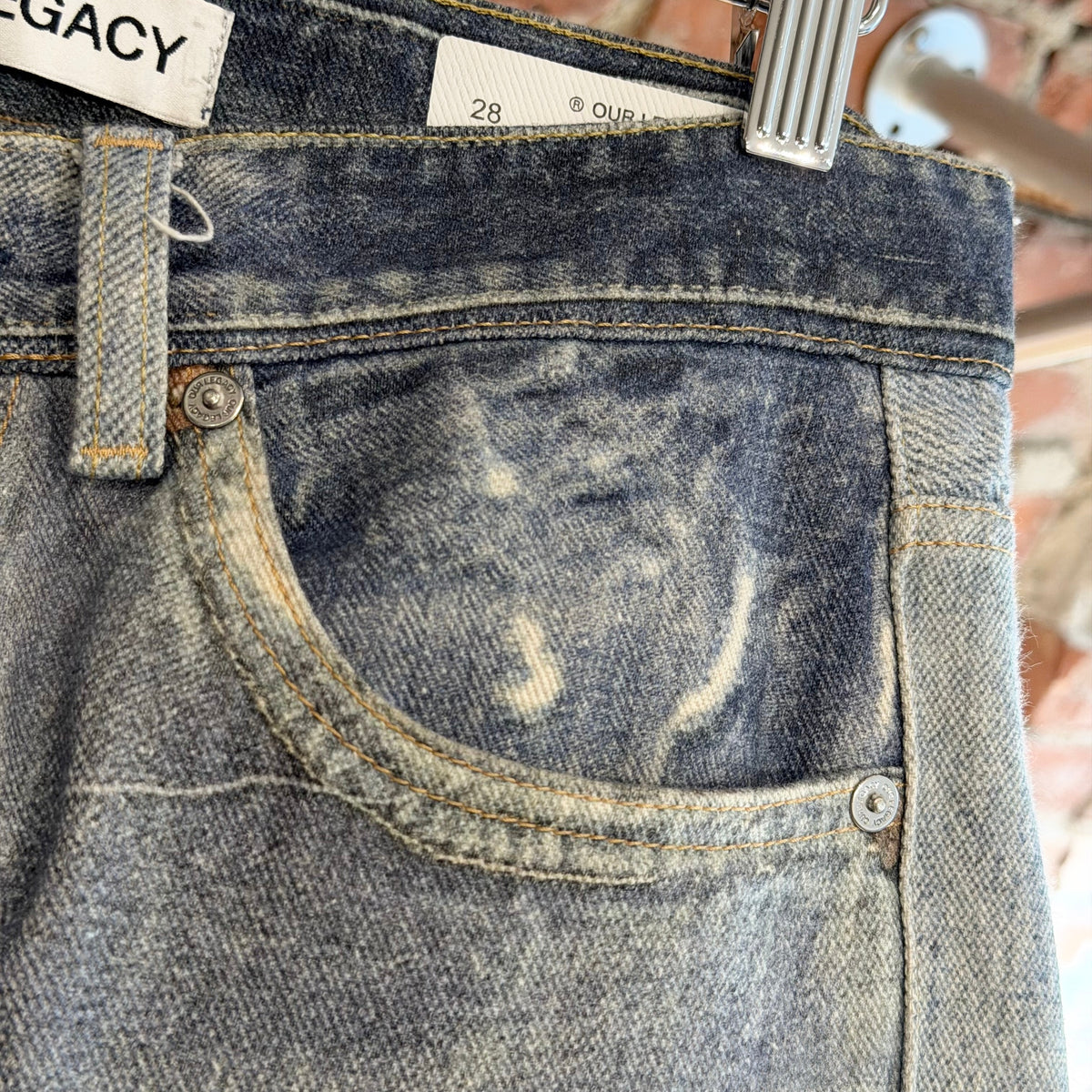 OUR LEGACY TROMPE PRINT THIRD CUT DIGITAL DENIM ‘LIGHT BLUE’