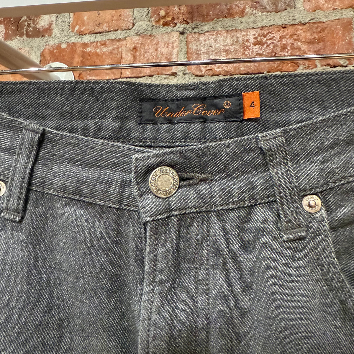 UNDERCOVER AW07 "KNIT" SYNTHESIZER PRINT DENIM ‘DARK GREY’