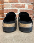VERSACE LEATHER CLOG MULES ‘BLACK’