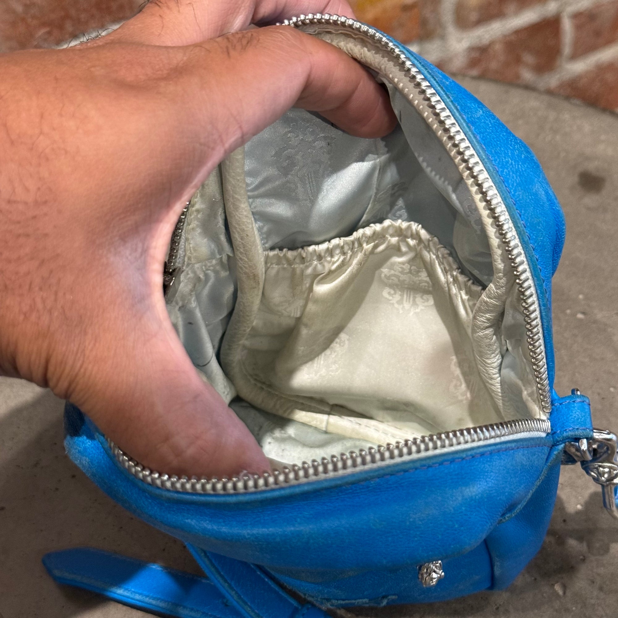 CHROME HEARTS TAKA MINI LEATHER BAG ‘BLUE’