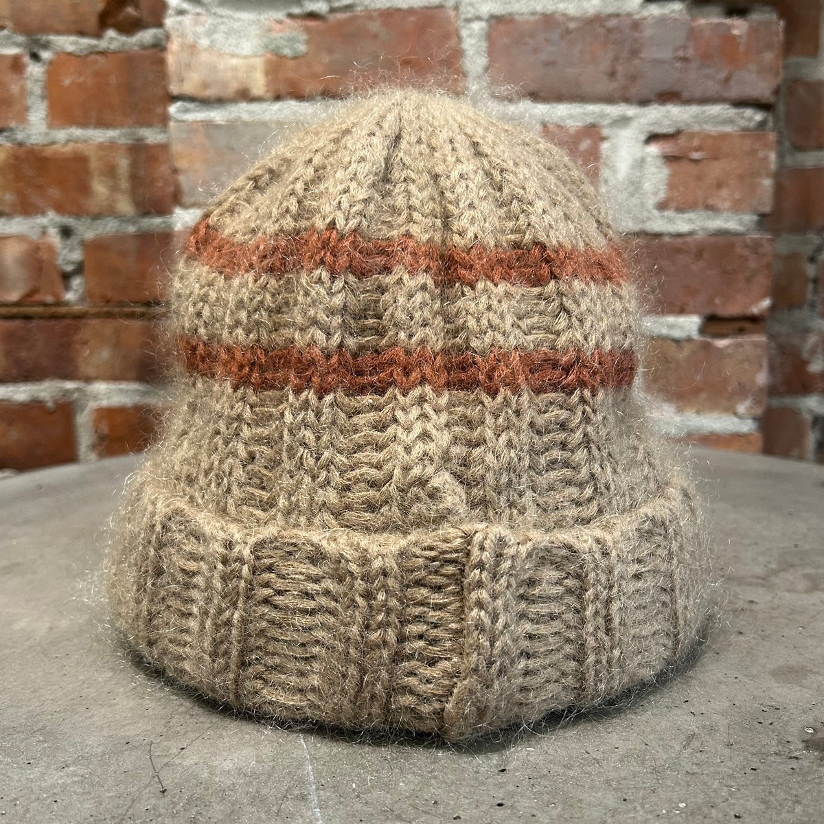 SUPREME FW24 BRUSHED STRIPE BEANIE 'CAMEL’
