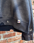 RUSSELL ATHETLIC 90S VINTAGE THRASHED PAINTER CREWNECK ‘FADED NAVY’