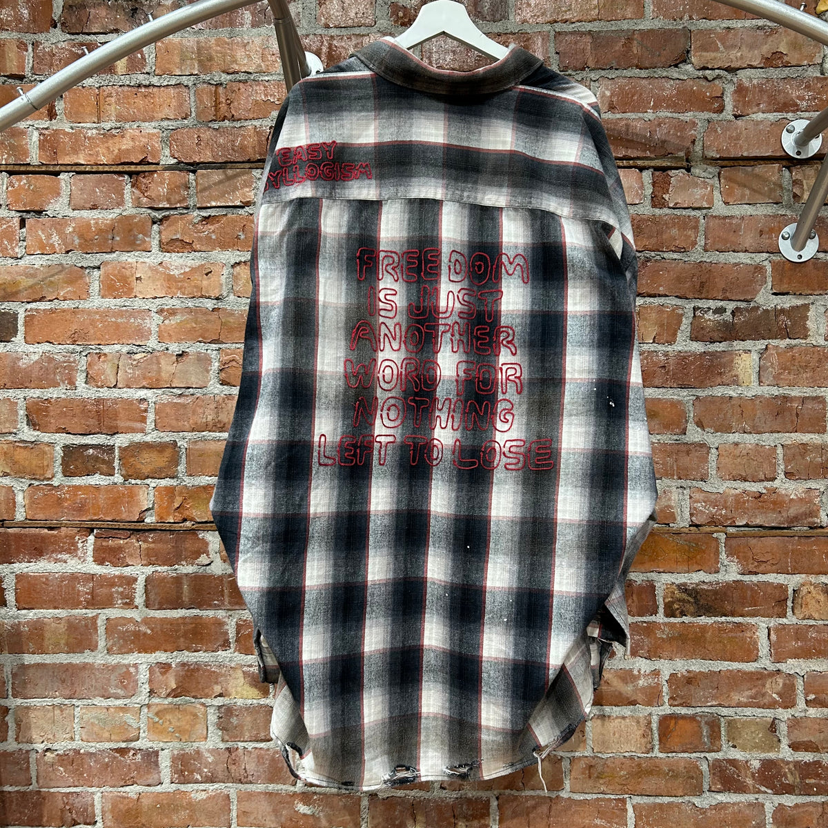 MIHARA YASUHIRO OVERSIZED DISTRESSED FLANNEL ‘MULTI’