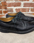 THOM BROWNE PEBBLE-GRAIN LONGWING BROGUES ‘BLACK’