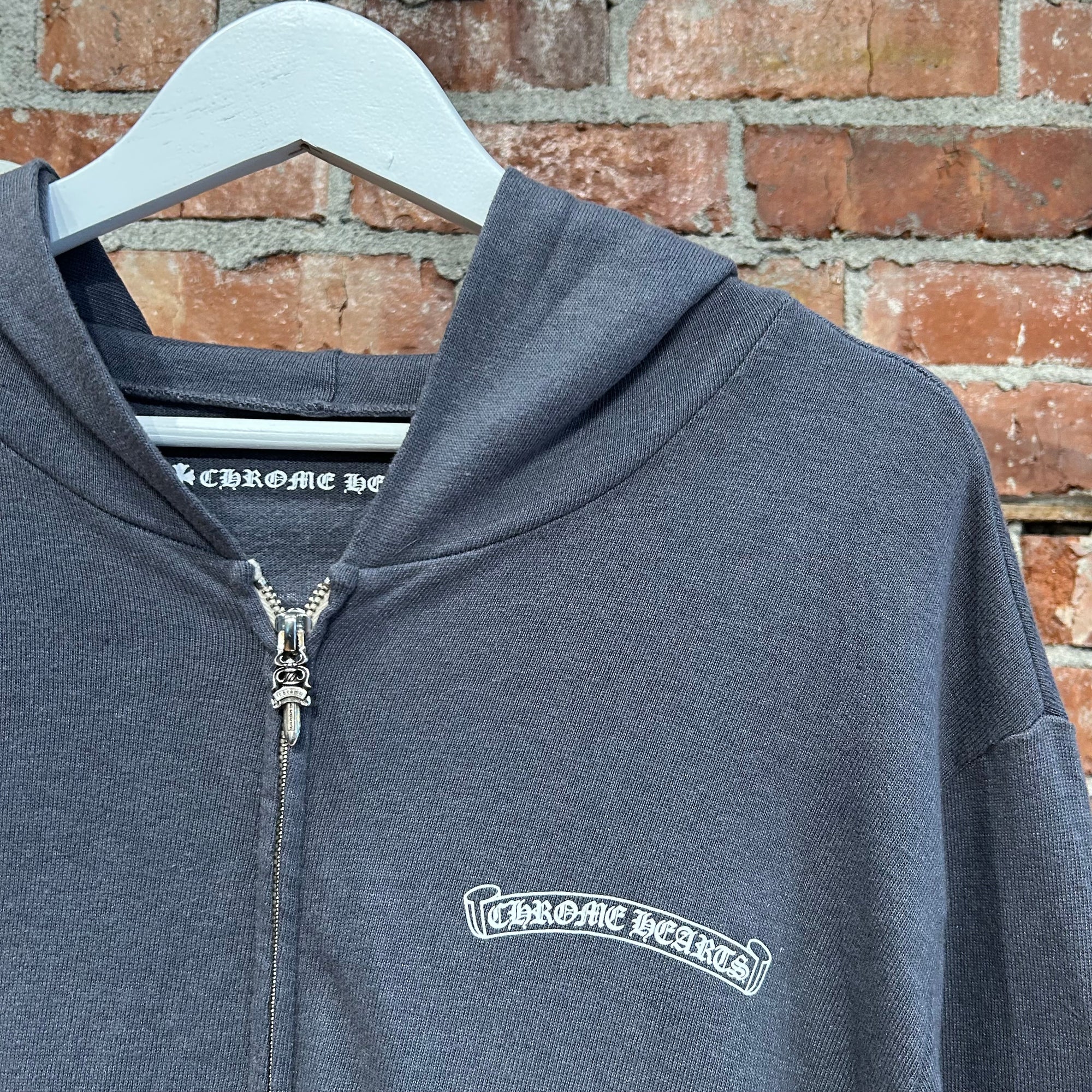 CHROME HEARTS MATTY BOY MINIONS ZIP HOODIE ‘SLATE’