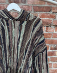 KAPITAL 7G UNIT GAUDY COOGI KNIT HOODIE ‘GREEN/MULTI’