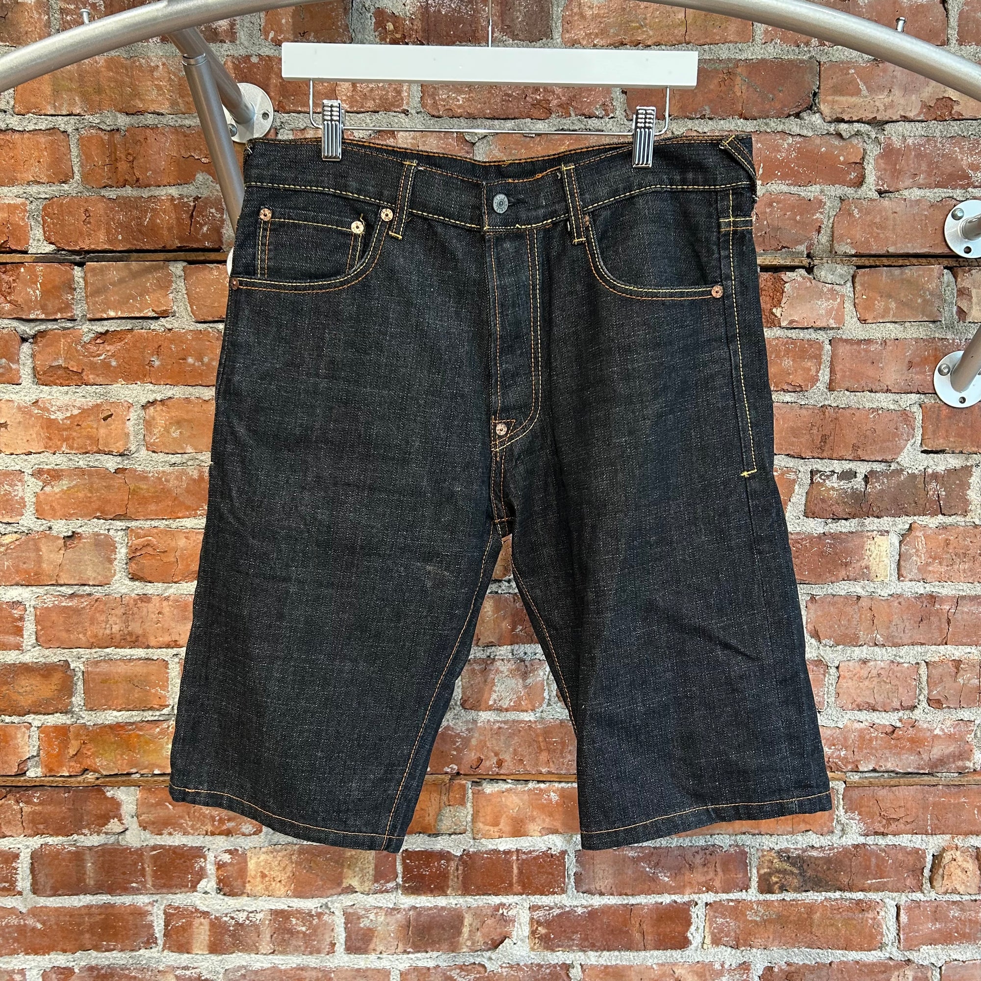 EVISU LOUIS DAMIER CHENILLE SHORTS 'INDIGO'