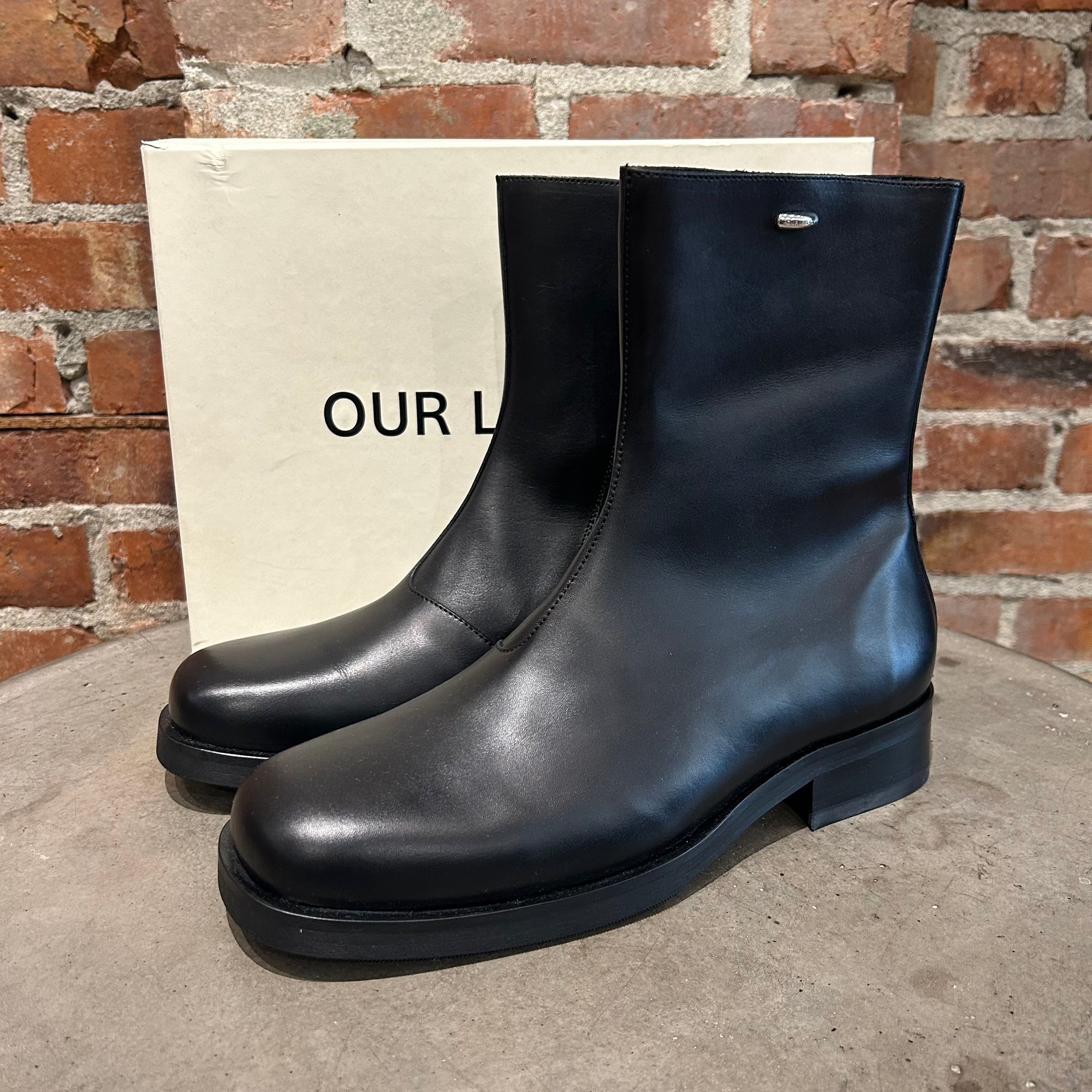 OUR LEGACY CAMION LEATHER BOOTS ‘BLACK’