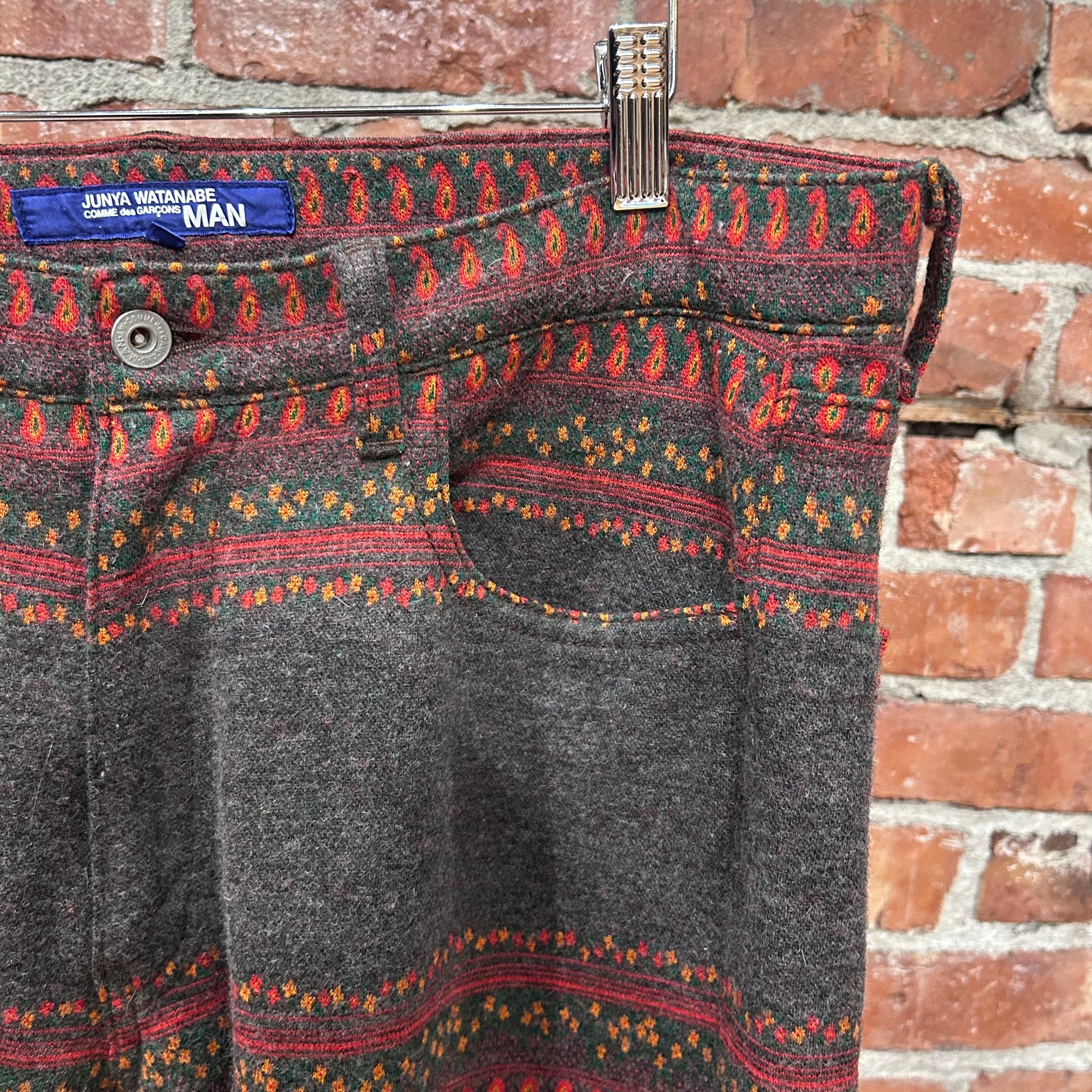 COMME DES GARÇONS JUNYA WATANABE AD2003 FLORAL WOOL PANTS ‘MULTI’