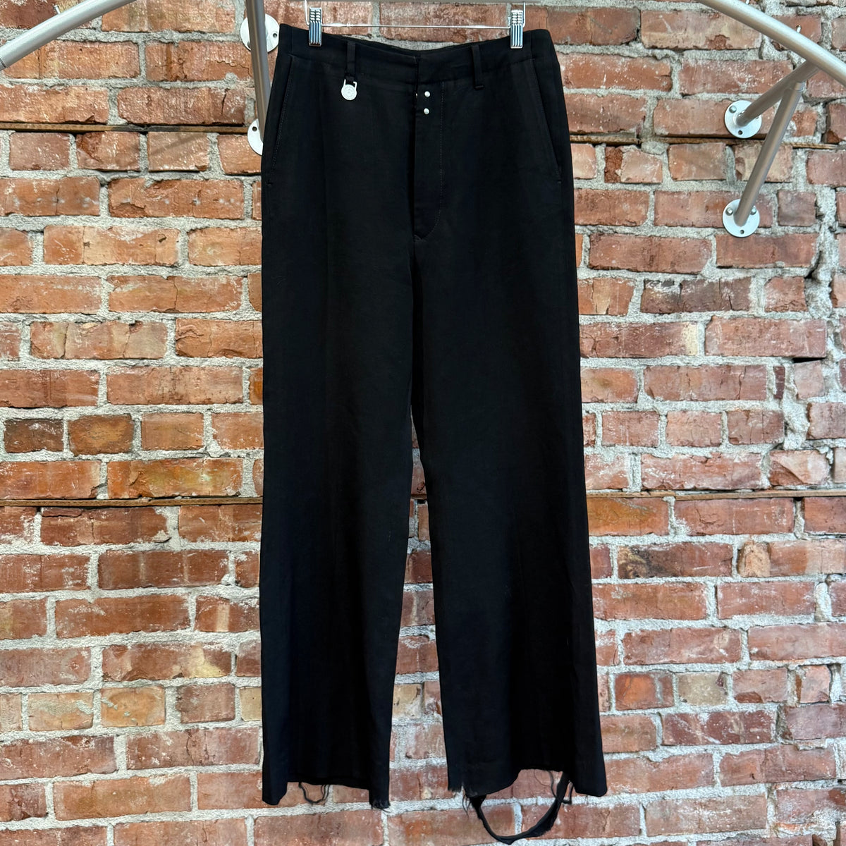 MARGIELA MM6 DISTRESSED TROUSERS ‘BLACK’