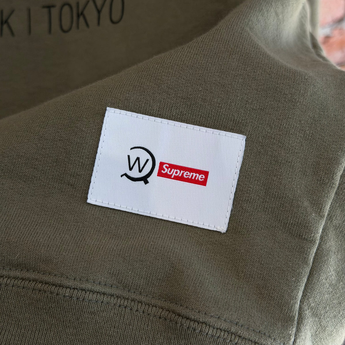 SUPREME FW21 WTAPS UPARMORED LOGO CREWNECK ‘OLIVE’