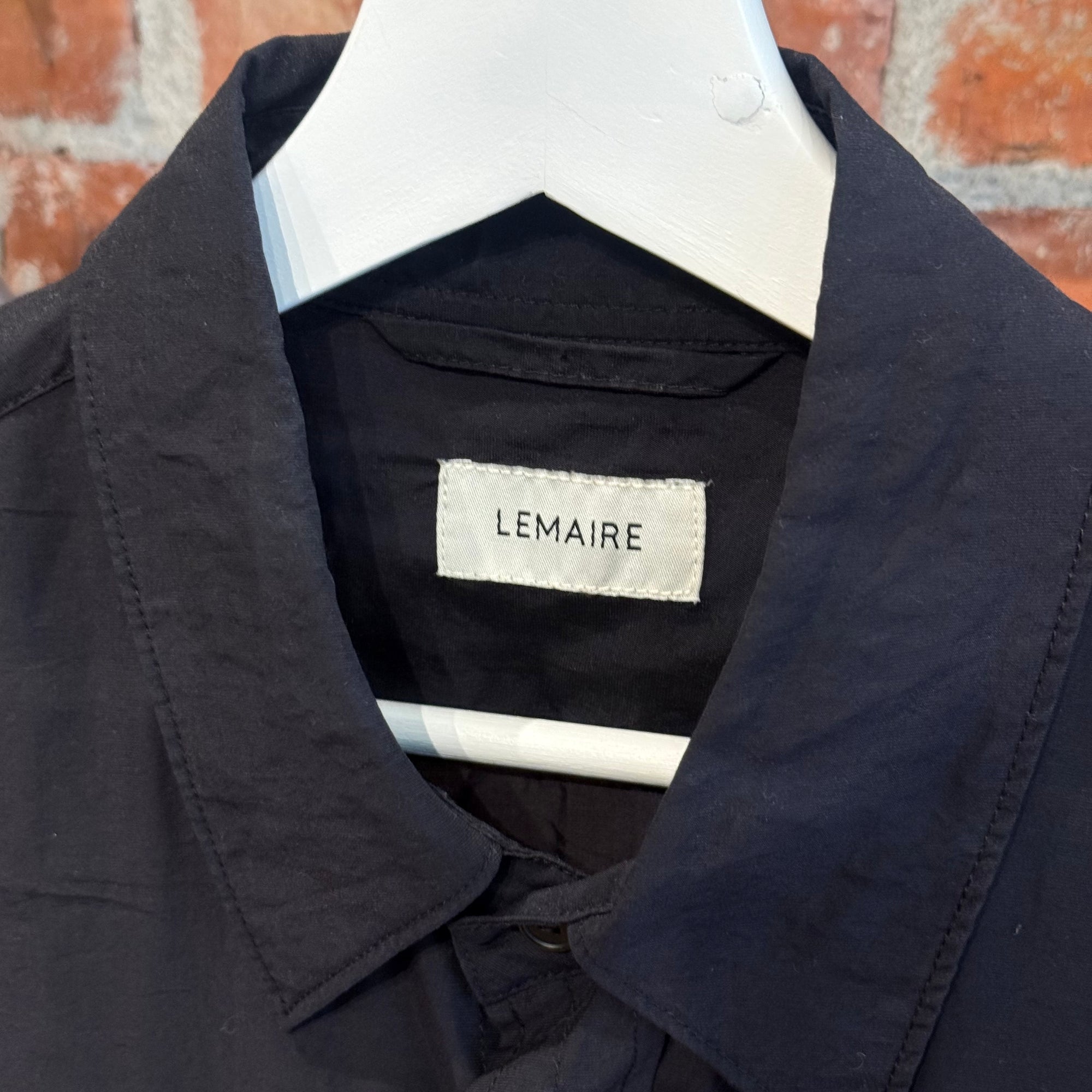 LEMAIRE LINEN RELAXED SHIRT ‘BLACK’
