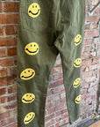 KAPITAL SMILEY PATCH MILITARY PANTS ‘SAGE’